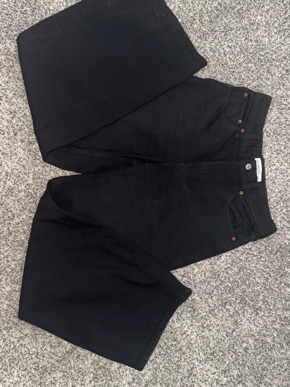 Abercrombie & Fitch High-Rise Wide-Leg Black Jeans - Picture 5 of 5